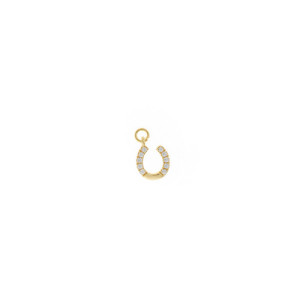 CHARM PLATA CHAPADO DORADO HERRADURA CIR