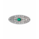 Broche Plata Oval Circonita Verde SALVATORE