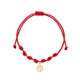 Pulsera 7 nudos nylon rojo colgante arbol vida