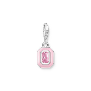 Abalorio Charm Thomas Sabo piedra rosa octágono