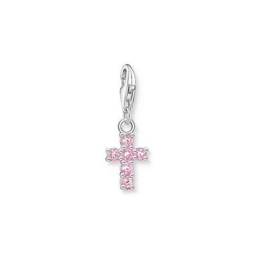 Abalorio Charm Thomas Sabo Cruz Rosa