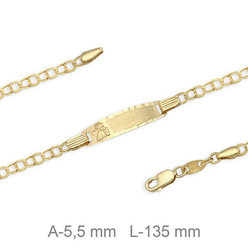 Pulsera Oro Amarillo Bebé 18-PUL-906501A