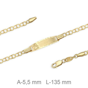 Pulsera Oro Amarillo Bebé 18-PUL-906501A