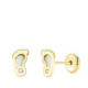 Pendientes bebe Oro 18k forma pies