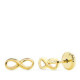 Pendientes bebe Oro 18k infinito liso