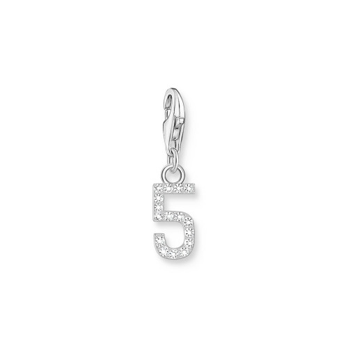 Colgante charm plata Thomas Sabo número Cinco 5