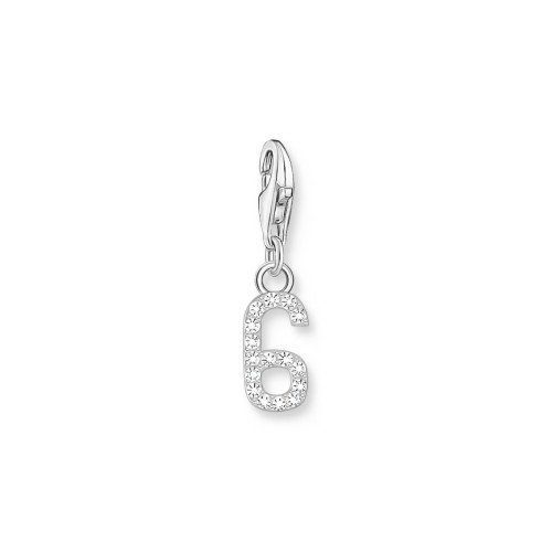 Colgante charm plata Thomas Sabo número Seis 6