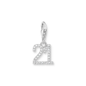 Colgante charm plata Thomas Sabo número veintiuno 21