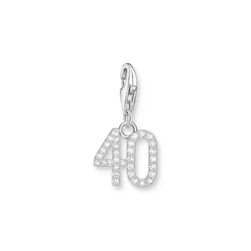 Colgante charm plata Thomas Sabo número cuarenta 40