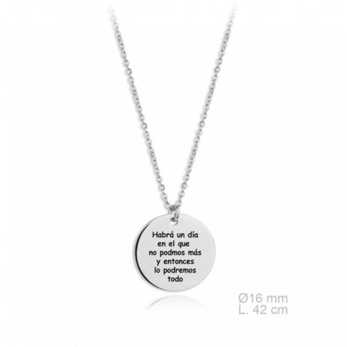 Collar plata con placa personalizable a eligir