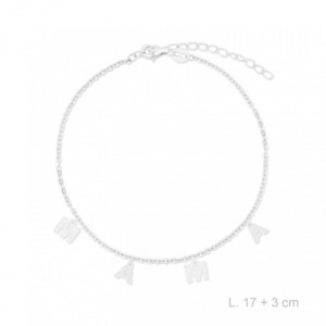 Pulsera Plata Rodio MAMA Charms