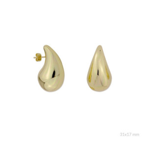 Pendientes gota de Acero dorado 320225C