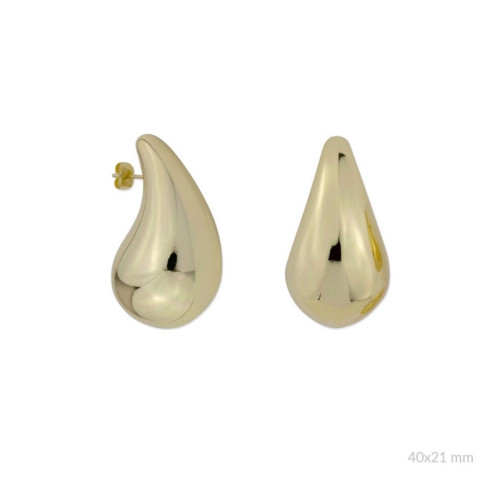 Pendientes gota de Acero dorado 320227C