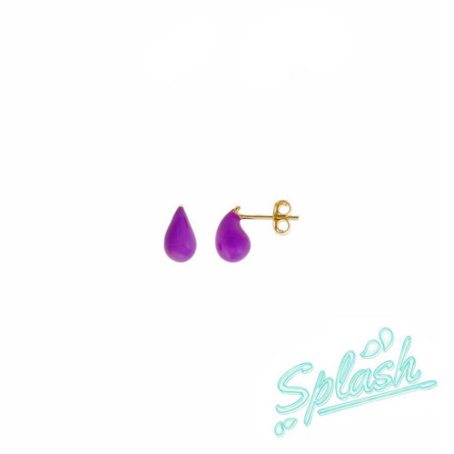 Pendientes colores gota plata esmalte lavanda 213A0537