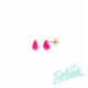 Pendientes colores gota plata esmalte fucsia 213A0538