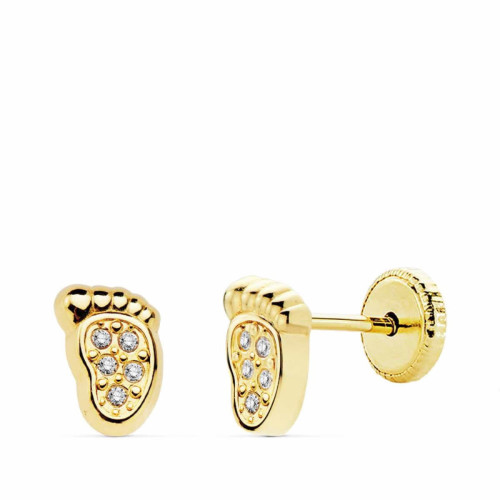 Pendientes bebe Oro 18k pie bebe 18882