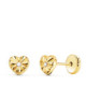 Pendientes bebe Oro 18k corazón N5890-4AT