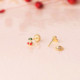 Pendientes de Bebé con Cerezas y Esmalte en Oro Amarillo de 18 Quilates Pendientes de Bebé con Cerezas y Esmalte en Oro Amarillo de 18 Quilates