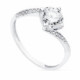 Anillo de Compromiso Solitario de Oro Blanco 18k con Circonita de 7 mm Anillo de Compromiso Solitario de Oro Blanco 18k con Circonita de 7 mm