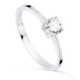 Anillo de Compromiso Solitario de Oro Blanco 18k con Circonita de 5 mm Anillo de Compromiso Solitario de Oro Blanco 18k con Circonita de 5 mm