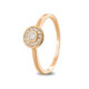 Anillo de Compromiso Argyor de Oro Rosa 18k con Circonita Central y Halo de Circonitas Anillo de Compromiso Argyor de Oro Rosa 18k con Circonita Central y Halo de Circonitas