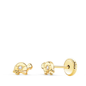 Pendientes bebe Oro 18k tortuga N2997-3AT