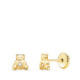 Pendientes de Bebé con Oso y Circonita en Oro Amarillo de 18 Quilates Pendientes de Bebé con Oso y Circonita en Oro Amarillo de 18 Quilates