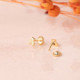 Pendientes de Bebé con Oso y Circonita en Oro Amarillo de 18 Quilates Pendientes de Bebé con Oso y Circonita en Oro Amarillo de 18 Quilates