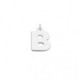 Colgante charm plata lisa inicial B