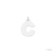 Colgante charm plata lisa inicial C