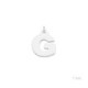 Colgante charm plata lisa inicial G