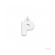 Colgante charm plata lisa inicial P