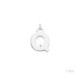 Colgante charm plata lisa inicial Q