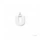 Colgante charm plata lisa inicial U