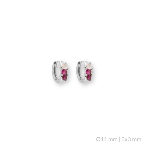 Pendientes aro plata colección enamorados 153753A