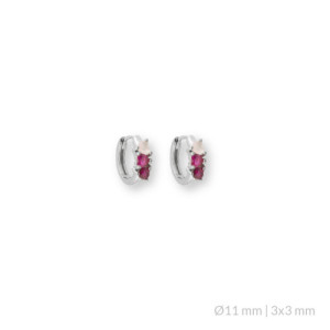 Pendientes aro plata colección enamorados 153753A