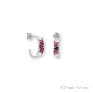 Pendientes aro plata colección enamorados 153747A