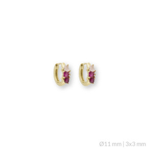 Pendientes aro plata dorada colección enamorados 153754C