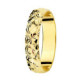 Alianza de Boda de Oro 18k de 4 mm con Acabado Diamantado Alianza de Boda de Oro 18k de 4 mm con Acabado Diamantado
