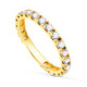 Alianza de Boda o Sortija de Oro 18k de 2,5 mm con Circonitas Blancas Alianza de Boda o Sortija de Oro 18k de 2,5 mm con Circonitas Blancas