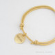 Pulsera cordón beige con colgante plata dorada mama