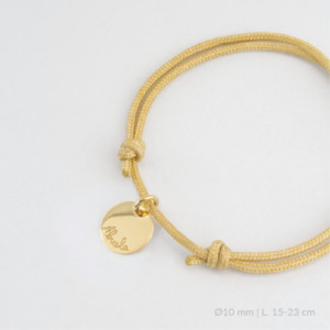 Pulsera cordón beige con colgante abuela