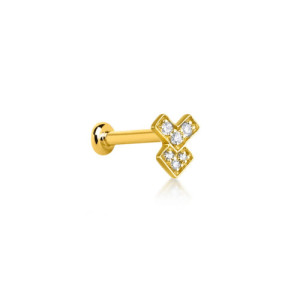 Piercing mini star oro y diamante GB197OA