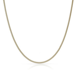 Cadena oro 18k maciza tipo barbada 1 mm