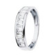 Alianza de Boda o Sortija de Oro Blanco 18k de 4,5 mm con Circonitas Talladas en Barra