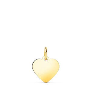 Colgante corazón de oro amarillo 18k liso