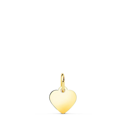 Colgante corazón de oro amarillo 18k liso