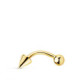 Piercing ceja oro 18k bola y pincho