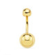 Piercing para ombligo Oro 18k.con bola 8 mm