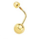 Piercing para ombligo Oro 18k.con bola 8 mm